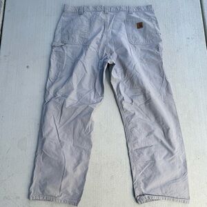 Carhartt B151 Canvas Utility Work Pants Tan Mens size 44 x 32 Straight Leg